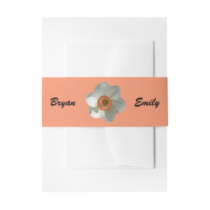 Roze deaffodilentestbloem uitnodigingen wikkel