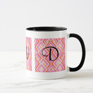 Roze Deco Monogram Mok
