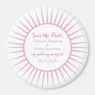 Roze Deco Retro sparen de Magnet van de Datum Magneet