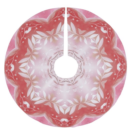 Roze decoratieve boomrok kerstboom rok (Voorkant)