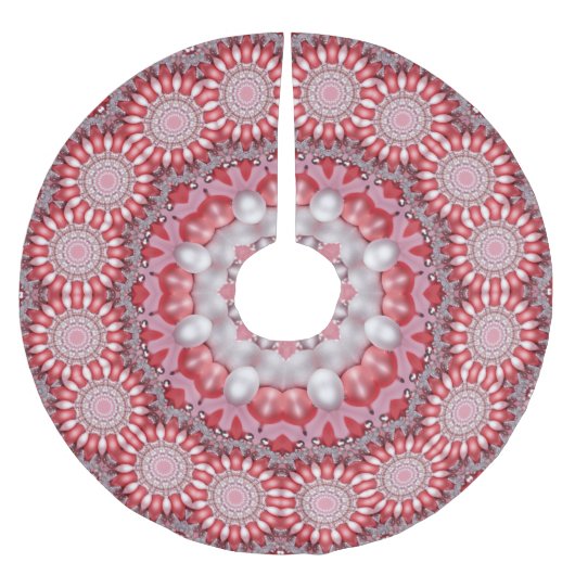 Roze decoratieve boomrok kerstboom rok (Voorkant)