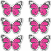 Roze decoratieve butterfly vinylStickers Sticker (Voorkant)
