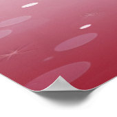 Roze Decoratieve Kerstbal Vakantie Poster (Hoek)