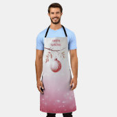 Roze Decoratieve Kerstbal Vakantie Schort (Gedragen)