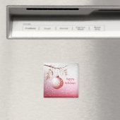 Roze Decoratieve Kerstbal Vakantiemagneet Magneet (Insitu (Vaatwasser))