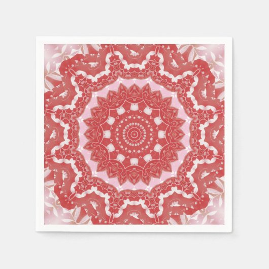 Roze Decoratieve Vakantie Servet (Voorkant)