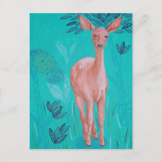 Roze deer briefkaart