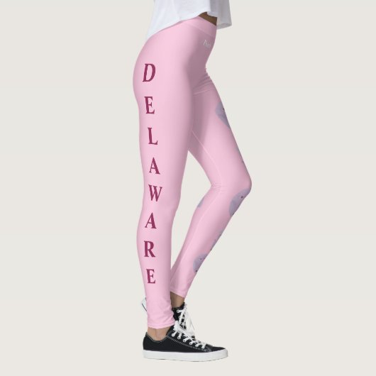 Roze Delaware State Flower Peach Blossom Leggings (Rechts)