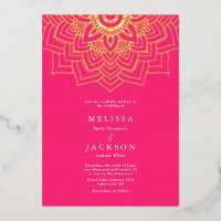 Roze Delicate Gold mandala Wedding Folie