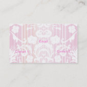 Roze demkaart voor mammie contactkaartje (Achterkant)