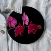 Roze dendrobium Orchid - Gepersonaliseerd bloemen Ronde Button 6,0 Cm (In situ)
