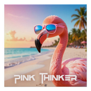 ROZE DENKER Flamingo Roze Perfect Poster