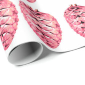 Roze Denneappels Inpakpapier (Rol Hoek)