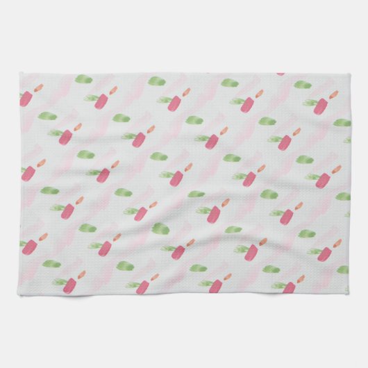 Roze Designer Towel Theedoek (Horizontaal)