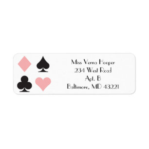 Roze Destiny Las Vegas Bruiloft Uitnodiging Label