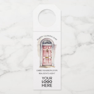 Roze Deur Aquarel Sluiting Makelaar Flessenhanger