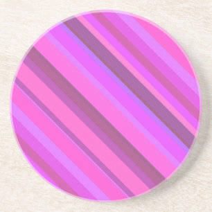 Roze diagonale strepen zandsteen onderzetter