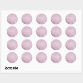 Roze Diamant Collage Achtergrond Ronde Sticker (Vel)