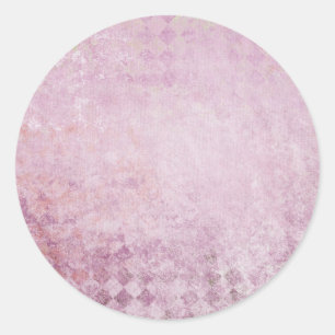 Roze Diamant Collage Achtergrond Ronde Sticker