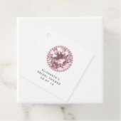 Roze Diamant en Kant Bedankjes Labels (In situ)