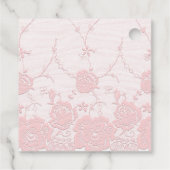 Roze Diamant en Kant Bedankjes Labels (Achterkant)