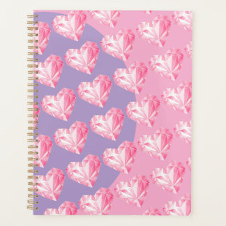 Roze Diamant Hart Patroon – Mooie & Stijlvolle Ont Planner