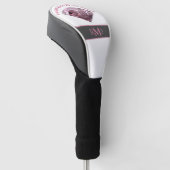 Roze Diamant in het ruwe gepersonaliseerde Golfheadcover (Schuin)
