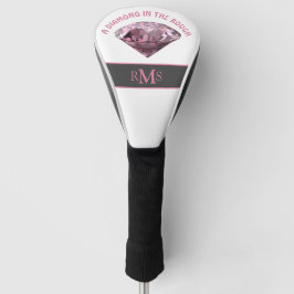 Roze Diamant in het ruwe gepersonaliseerde Golfheadcover