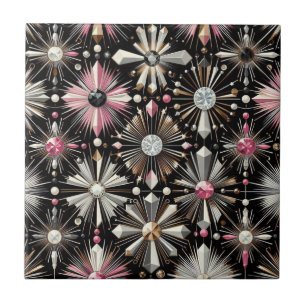 Roze Diamant Mid Century Modern  Tegeltje