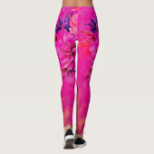 roze diamantbloem leggings (Achterkant)