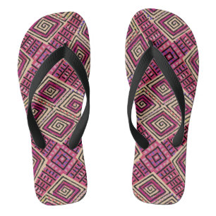 Roze diamanten Afrikaanse modderkleding Teenslippers