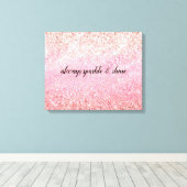Roze diamanten Glam Glitzy Glitter Canvas Afdruk (Insitu (Houten vloer))