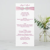 Roze Diamond Infinity Bruiloft Menu Kaart (Staand voorkant)