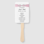 Roze Diamond Infinity Trouwprogramma Fans Handwaaier (Voorkant)