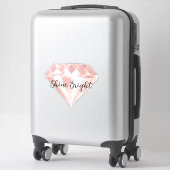Roze Diamond Sticker (Koffer)