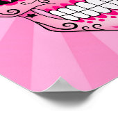 Roze Diamond Sugar Skull Poster (Hoek)