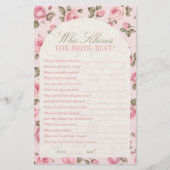  roze die de bruid Vrijgezellenfeest spel kennen (Voorkant)