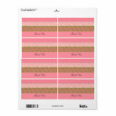 Roze Dierenbontprint Label (Full Sheet)