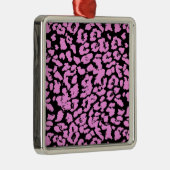 Roze dierenspots metalen ornament (Rechts)