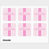 Roze dikke streep cadeau Sticker (Vel)