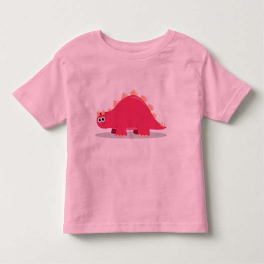 Roze Dinosaur Kinder Shirts (Voorkant)