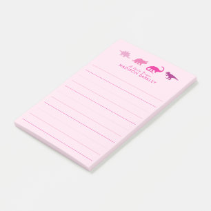 Roze Dinosaur Kusjes Kind Dino Post-it® Notes