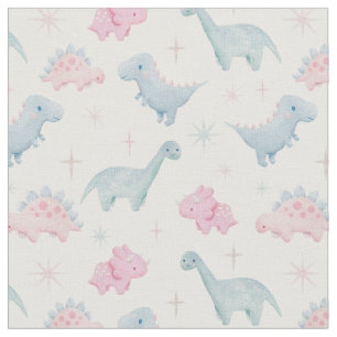 Roze Dinosaur Pattern Kinder Stof