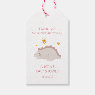 Roze Dinosaur Twinkle Stars Baby Girl Cadeaulabel