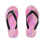 Roze dinosaur verbergen kinder teenslippers (Voetbed)