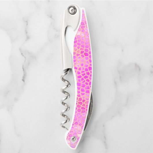 Roze dinosaur verbergen kurkentrekker (Voorkant)