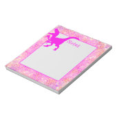 Roze dinosaur verbergen notitieblok (Gedraaid)