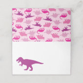 Roze dinosaurus Baby shower (Buitenkant ongevouwen)