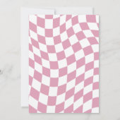 Roze Dinosaurus Drie-rex Bloemen Verjaardag Kaart (Achterkant)