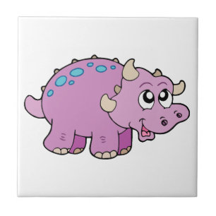 Roze Dinosaurus Kind Decoratieve Tegel Tegeltje